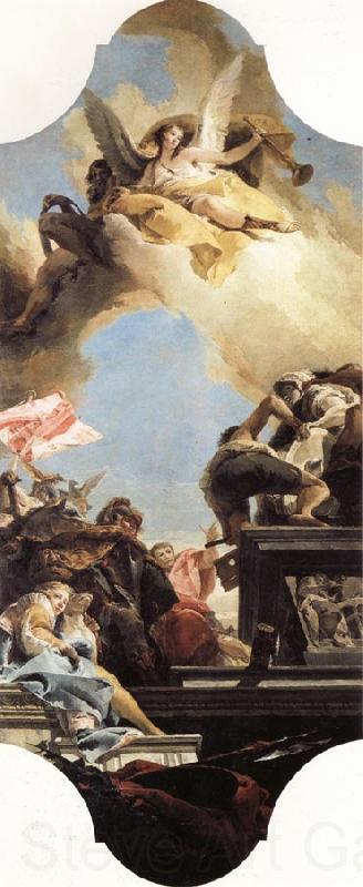 Giovanni Battista Tiepolo Erection of a Statue to an Emperor Spain oil painting art